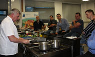 Martin and finalists during the cookery demo
